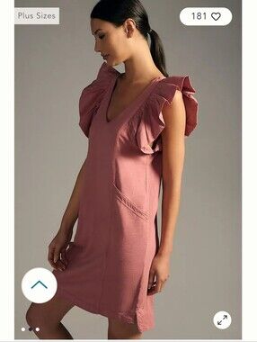 Daily Practice By Antrhopologie Flutter Sleeve Tee Dress